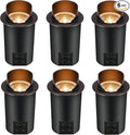 [6 Pack] CLOUDY BAY 9W Well Lights Landscape LED In Ground OutdoorShielded TopLow Voltage 12-24V AC/DCWaterproof Aluminum Uplights2700K/3000K/3500K/4000K/5000KTransformer Excluded