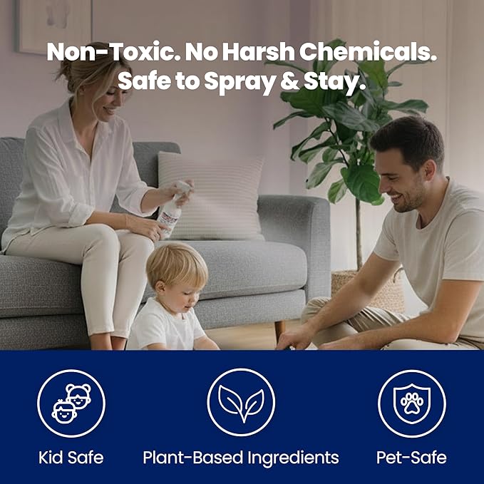 Dust Mite Killer Spray by Mite-B-Gone 16oz | Naturally Kills Human Mites Chicken Bird Dust Spider Rat Turkey Carpet Mites | Family &amp Pet Safe Treatment for Homes Furniture Bedding &amp F