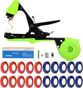 SUCA Plant Tying Machine Plant Tape Cattle Panels for GardenPlant Vine Tying Tool with 10000pcs Staples 21 Rolls Tape Plant Tape Gun for GrapesTapener (tapetool set1pcs) Green