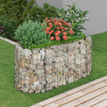Gabion Raised Bed Planter Basket Pot Wall Outdoor Garden Lawn Patio Border Gardening Flower PlantGabion Cages Basket 47.2x19.7x19.7