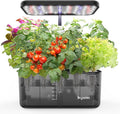 8-Pod Hydroponics Growing System Translucent Indoor Herb Garden with LED Grow Light Smart Quiet Pump Plant Germination Kit for Hydroponic Herbs Vegetables Lettuce Harvest on Countertop