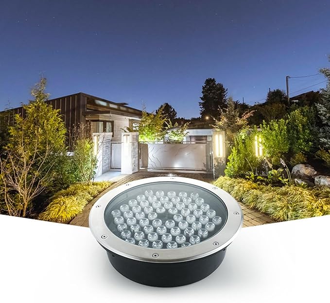 Low Voltage Landscape Lights Outdoor Ground Light IP66 Waterproof LED Underground Light AC24V Recessed Spotlight for Driveway Deck Step Garden Landscape Light