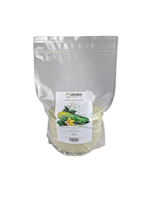 Greenway Biotech Inc. Cucumber Fertilizer 8-16-36-100% Water Soluble Plus Chelated Micronutrients Suitable for Soil hydroponics and aeroponics - 10 Pounds (Makes ~2000 Gallons)