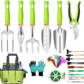 Garden Tool Set 26 Pieces Magnesium-Aluminum Alloy Garden Beginner's Set Suitable Gift for Men and Women