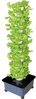 Hydroponics Growing System Indoor Garden Hydroponic Tower Growing Sytem 15 Floors 45 Plants Sites Indoor Vertical Gardening Grow Kit with Pump and Movable Water Tank