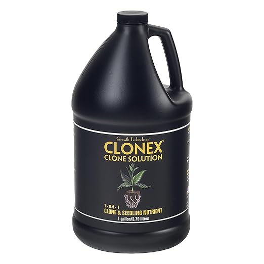 Clonex Clone Solution Professional-Grade Nutrient Formula for Seedlings Cuttings and General Use. Feeds Young Plants Helps Promote Growth &amp Rapid Root Development - 1 Gallon