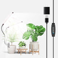 AUXTINGS LED Plant Grow Light6000K Full Spectrum Clip 2 Heads Plant Growing Lamp with White Red LEDs for Indoor Plants10 Level Dimmable &amp 3 Light Model SettingsAuto On/Off 3/9/13 Hrs Timing