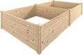 BlueWish Outdoor Wooden Garden Bed Raised Garden Bed with Bottomless Divisible Planter Box with Mortise Design for Gardening Vegetable Flower 95''L x 49''H x 19''W