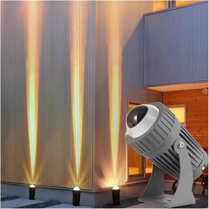 20W Narrow Beam LED Outdoor Wall Washer Spotlight Led Beam Light IP67 Waterproof Flood Light Adjustable Angle Landscape Iighting for Hotel Villa Long Throw Projection Lamp(Purple12V)