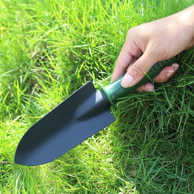 Gardening Tools Set of 4 Gardening Hand Tools Including Rake Tip Shovel Round Shovel Seedling Device Planting Supplies Outdoor and Indoor