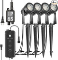 SUNTHIN Outdoor Landscape Lighting with Dusk to Dawn Sensor Controller 4 Pack