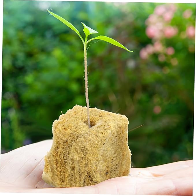 100Pcs Plant Grow Cubes for Hydroponics for Starting and Plant Propagation Soilless Culture High Air Permeability for Indoor Gardening and Cloning Systems