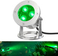 9W LED Underwater Lights Low Voltage 12V AC/DC Architectual Grade Light Fixture Stainless Steel with Green Lighting Suitable for Pond Fountain Landscape Lighting Projects