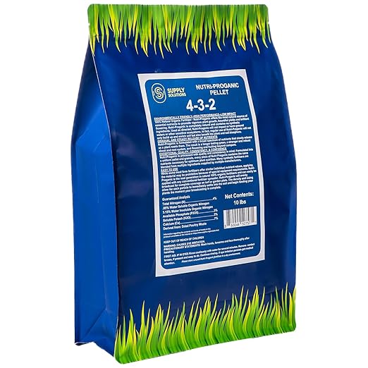 Supply Solutions 4-3-2 Nutri-Proganic Pellets Fertilizer - Ideal for Vegetable Garden Fruit trees and House Plants - All Purpose Chicken Manure Fertilizer for Indoor and Outdoor Variety of Food Crops