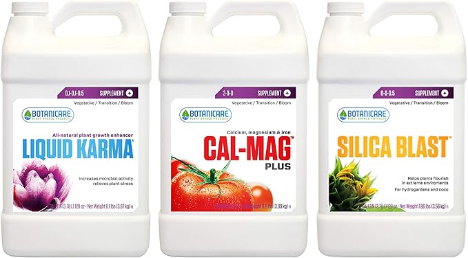 Botanicare GLCMBX0034 Liquid Karma Cal-Mag Plus and Silica Blast Gallon Combo