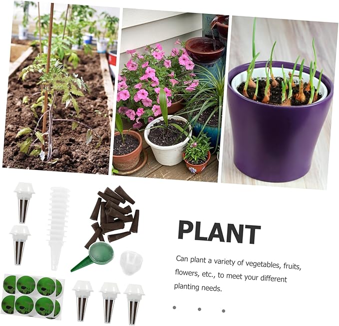 1 Set Hydroponic Growing System Indoor Gardening Set with Transparent Humidity Domes Planting Sponges and Labels for Seed Germination and Plant Growth