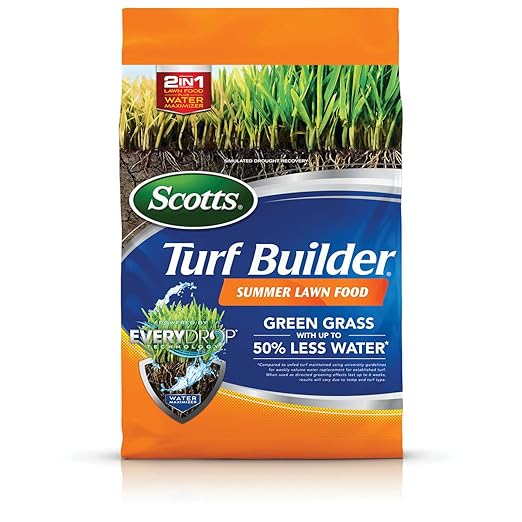 Scotts Turf Builder Summer Lawn Fertilizer Plus Water Maximizer Safe for All Grass Types 4000 sq. ft. 9.42 lbs.