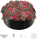 2.7FT Diameter Galvanized Garden Raised Bed/Plant Box/Fire Pit Ring - 0.8mm Thick12 Inch TallPerfect for Planting a Variety of FlowersHerbsVegetables (Black 32 Dia X 11.5 inches)