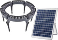 Solar Garden Lights Outdoor Led Ring Tree Light Landscape Spotlights for Driveways Courtyards Park(Blue LightPack of 6)