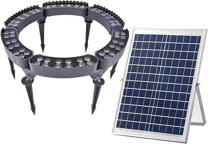 Solar Garden Lights Outdoor Led Ring Tree Light Landscape Spotlights for Driveways Courtyards Park(Blue LightPack of 6)