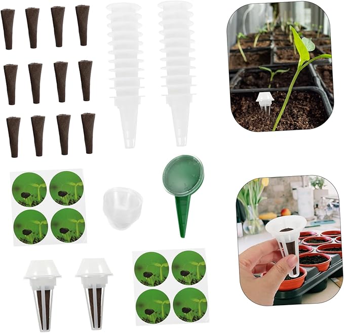 Mikikit 1set Hydroponics Transparent Humidity Domes for Indoor Gardening for Planting Tomatoes Flowers and More Soilless Cultivation