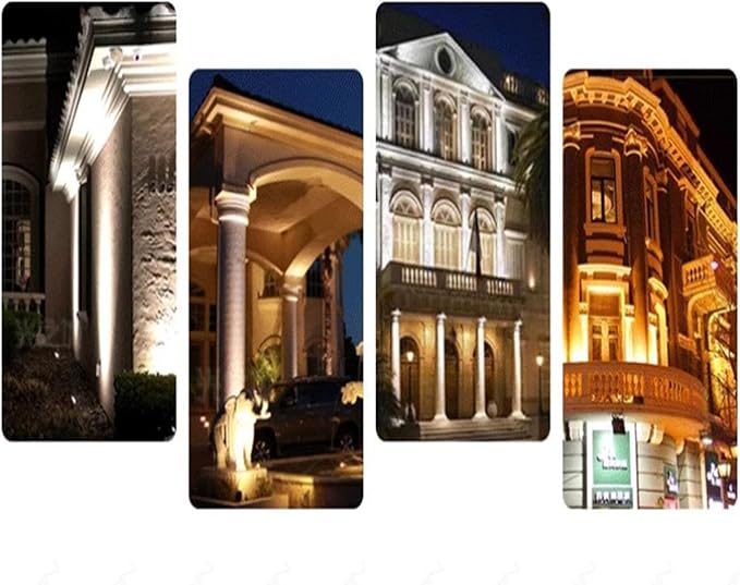 Rotation Spotlight - Led Beam Light Outdoor Building Exterior Wall Projector Lights IP67 Narrow Beam Spot Lights DC24V/AC85-265V Outdoor Landscape Lights Floor Lamp(Blue10W(DC24V))