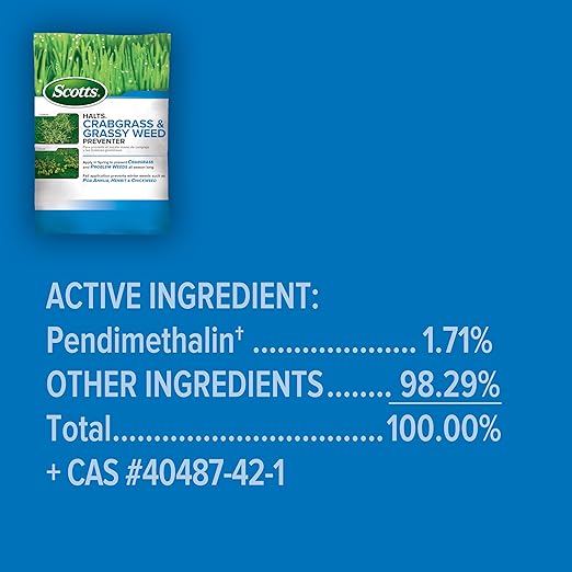 Scotts Halts Crabgrass &amp Grassy Weed Preventer - Pre-Emergent Weed Killer for Lawns For Up To 5000 sq. ft. of Lawn Care 10.06 lb.