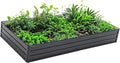Galvanized Raised Garden Beds Outdoor // 8×4×1 ft Planter Raised Beds for Gardening Vegetables Flowers // Large Metal Garden Box