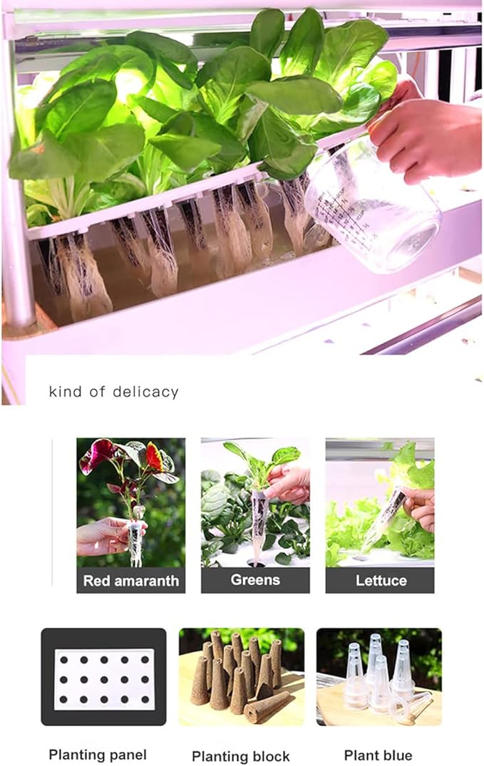 Indoor Garden Hydroponic Growing System3 Tier Hydroponics Tower SetHydroponic PlanterPlant Vertical HydroponicsSuitable for Planting Leafy VegetablesStem Vegetables (90hole)