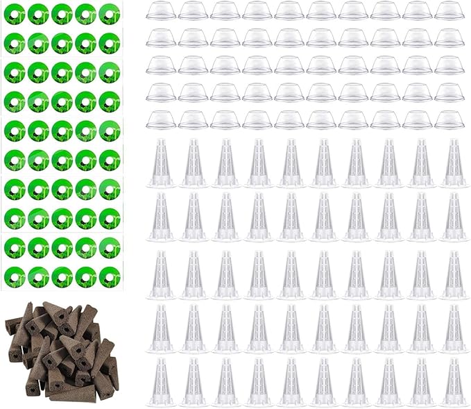 Hydroponic Growing Set Plant Growing Containers Stickers Garden DIY for Lettuce Fruits Hydroponic Growing System 50 Piece