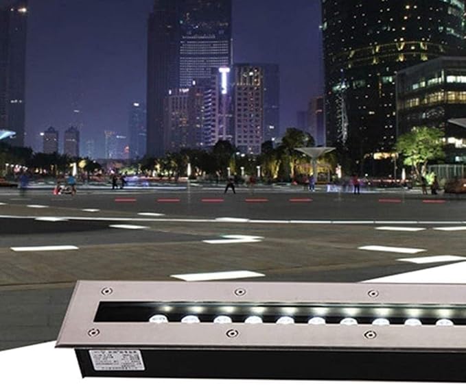 Long Underground Light - Ground LED Landscape Lights 220V IP65 Outdoor Waterproof LED Embedded Wall Washer Spotlight for Garden Aisle Ground Light(Red12W(1000mm))