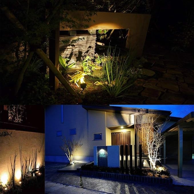 Led Landscape Light High Power 18W 120V AC Warm White Waterproof Landscape Spotlights for YardPatioLawn Wall FloodDriveway (2 Packs)