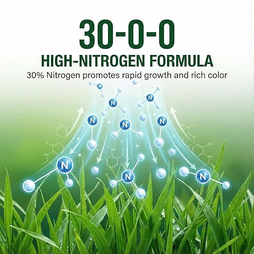 Ike's Lawn Booster Prime 30-0-0 Liquid Fertilizer - High-Nitrogen 60% Slow-Release 1 Gal