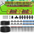 Quick-Connect Automatic Drip Irrigation System Kit – 230FT Garden Watering Kit with Adjustable Nozzles &amp Sprinklers for Greenhouse Lawn and Potted Plants Watering System