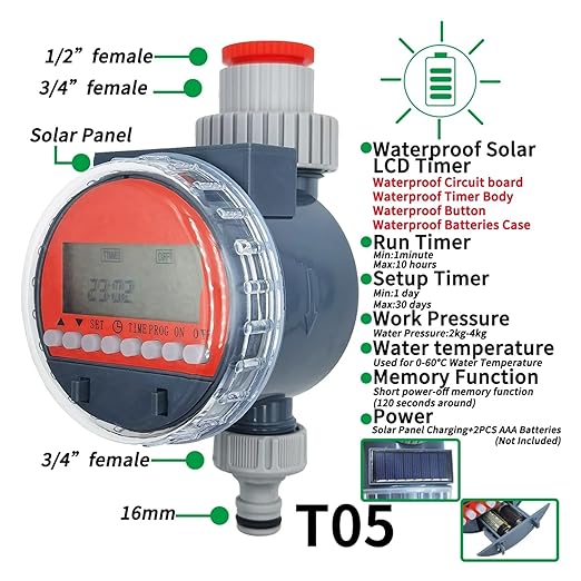 Garden Supplies 5-50M Garden Micro Drip Irrigation Automatic Watering System Kit Timer Controller DIY Mist Spray Cooling for Potted Plants Nozzle(Chocolate)