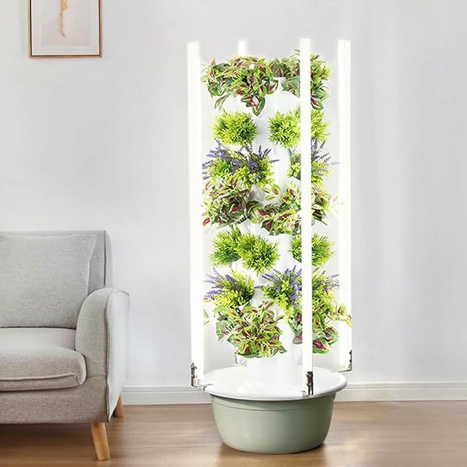 Tower Garden Hydroponics Growing System Plants Indoor Hydroponic Vegetable Tower for Gardening Lover-*