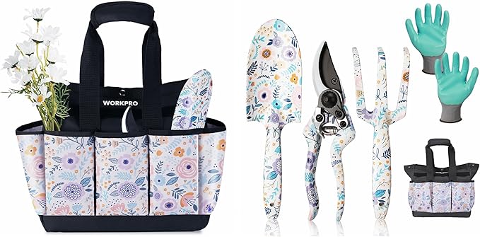 WORKPRO Garden Tool Bag and WORKPRO 5PCS Garden Tool Set