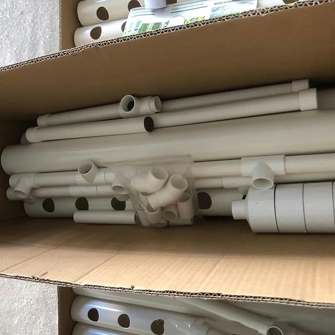 Hydroponics Growing SystemVertical Hydroponic Growing Systems PVC for Plant Leafy Vegetable with Pump System with Grow Baskets and Sponges