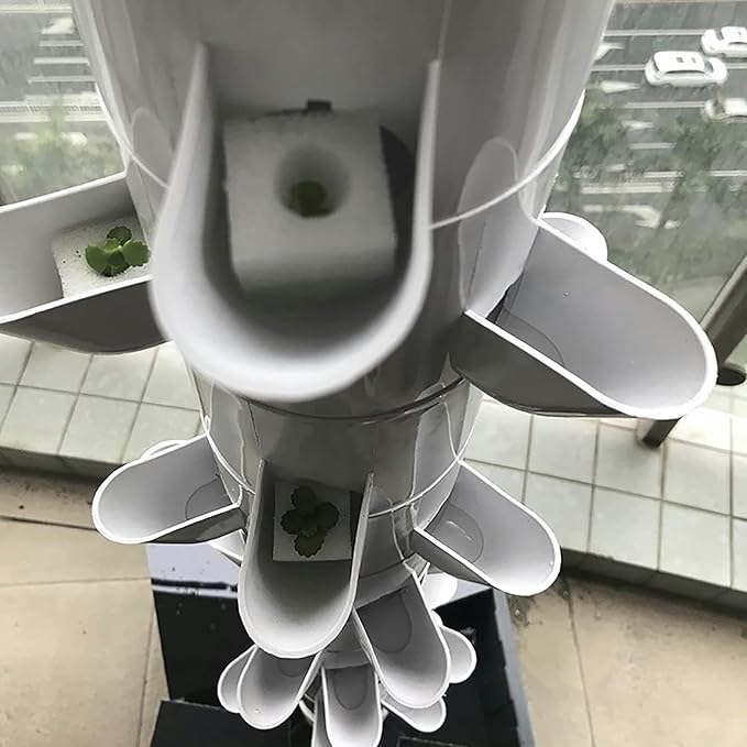 Hydroponic Tower Hydroponic Culture of 45 Pots Garden Tower Culture Kit Sowing Bed for Interior Gardening Herbs Cultivation Fruits Vegetables