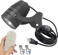 Kiven LED 7Watts Indoor/Outdoor Waterproof Spotlight Dimmable Porch Light with 9.84 FT Plug-in Cord and Remote Control Plug in Accent Light with Vinly Siding Hooks for Plants Porch Garden