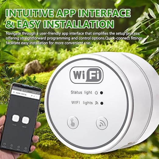 Topyond Automatic Watering System for Plants Plant Watering Devices APP Control Intelligent Drip Irrigation Kit for 10 Potted Indoor Houseplants Garden and Balcony Use (2 nozzles Set)