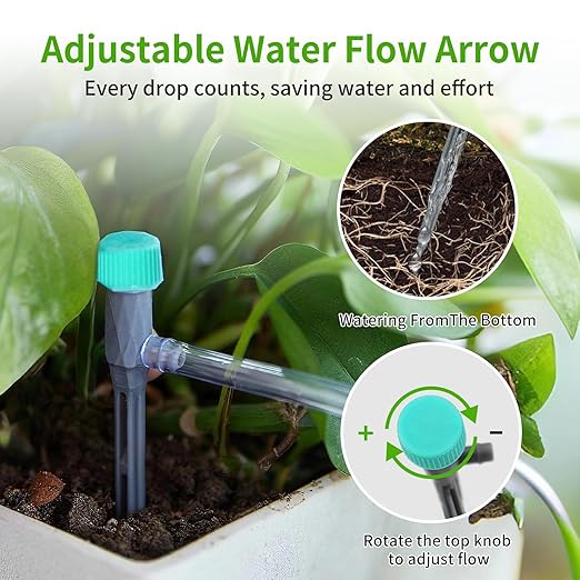 Smart Automatic Plant Watering System for 20 Pots - Dual Pump Indoor Drip Irrigation Kit with 30-Day Programmable Timer &amp USB-C Charging