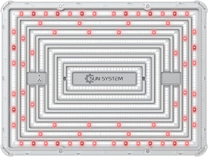 Sun System HelioGrow 400W LED Grow Light for Indoor Plants - 400 Watt High Efficiency Full Spectrum Dimmable Diodes Daisy Chain up to 512 Units 2 Year Warranty Mounting Hardware Included