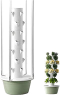 Hydroponics Tower 8-Gallon Large Capacity hydroponic Tower with Water Tank Pump and LED Grow Lights Food-Grade Materials Suitable for Growing Herbs and Vegetables Withlights-7Layer