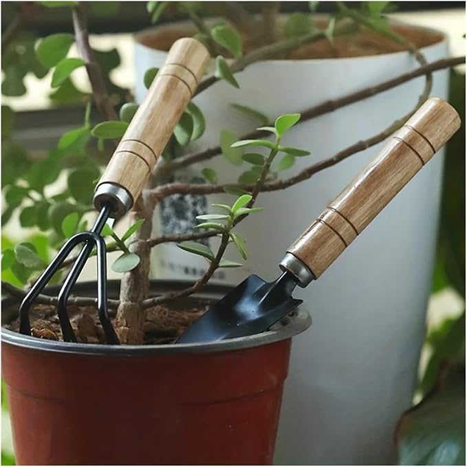 Garden Tool Set Mini Gardening Kit with Rake Trowel and Shovel for Succulent Plants and Soil Cultivation