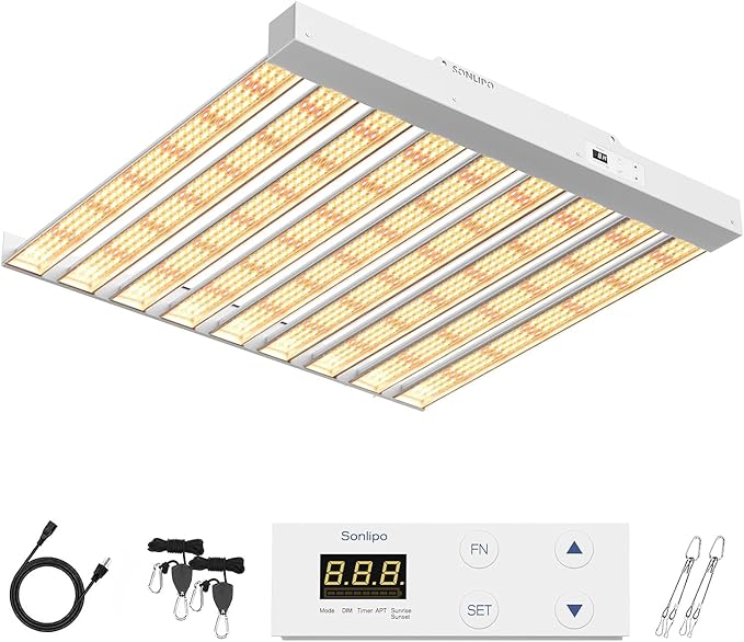 2024 New SPF4000 PRO 400W LED Grow Light 5x5ft Coverage with Veg &amp Bloom Dimmer Timer Full Spectrum Grow Lamps for Indoor Plants Seeding Flowering LED Plant Light Fixture