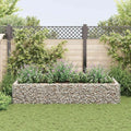 Galvanized Steel Gabion Raised Bed - 106.3x35.4x19.7 Outdoor Metal Planter Box for Gardening Flower and Plant Beds