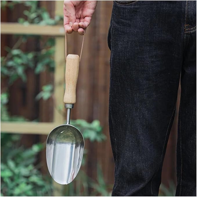 Garden Tools Set Stainless Steel Rake/Fork/Shovel Gardening Kit Indoor and Outdoor Hand Planting(Hand Shovel)