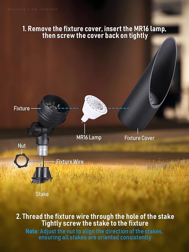 LEONLITE 9 Inch Low Voltage Landscape Spotlight 12V LED Outdoor Landscape Lighting with 7W 3000K MR16 Bulbs Max 50W GU5.3 Base Die-Cast Aluminum Uplighting for Garden Tree Yard Black Pack of 4
