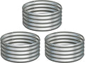 3PCS 2x2x1FT Galvanized Raised Garden Bed KitVegetable Boxes-Round Metal Flower BoxLarge Planter Raised Beds Outdoor Garden for PlantingFruitHerb-Silver